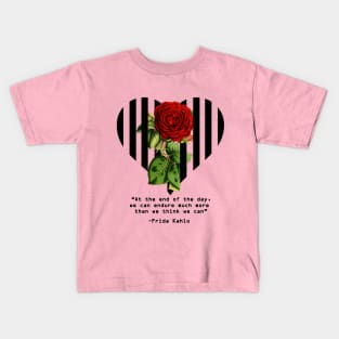 Frida Quote - Red Rose We can Endure Kids T-Shirt